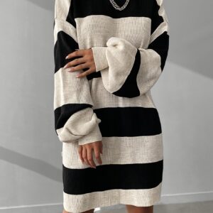 Striped Balloon Sleeve Dress - Brand: My Fashion - Women & Kids, Baby Clothes Wholesale - TheBS Women