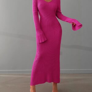 Slit Knitwear Dress - Brand: My Fashion - Women & Kids, Baby Clothes Wholesale - TheBS Women