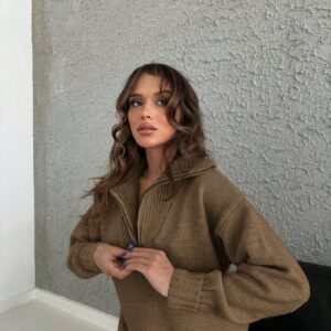 Zipper Collar Sweater - Brand: My Fashion - Women & Kids, Baby Clothes Wholesale - TheBS Women