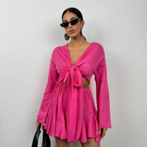 Boat Neck Long Sleeve Crop - Brand: Black Fashion - Women & Kids, Baby Clothes Wholesale - TheBS Women