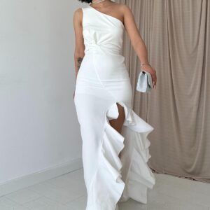 Slit Flounce Dress - Brand: Elisa - Women & Kids, Baby Clothes Wholesale - TheBS Women