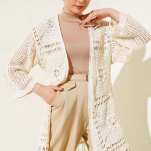 Low Shoulder Knitwear Cardigan With Tassels At The Hem - Brand: Maxi Modena - Women & Kids, Baby Clothes Wholesale - TheBS Women