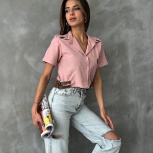 Powder Belt Detailed Shirt - Brand: Topshow - Women & Kids, Baby Clothes Wholesale - TheBS Women