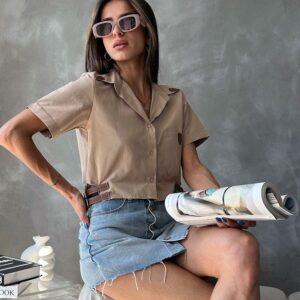 Belt Detailed Shirt - Brand: Topshow - Women & Kids, Baby Clothes Wholesale - TheBS Women