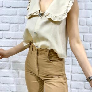 Button Front Baby Collar Blouse - Beige - Brand: Elisa - Women & Kids, Baby Clothes Wholesale - TheBS Women