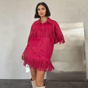 Tasseled Leather Shirt - Brand: Elisa - Women & Kids, Baby Clothes Wholesale - TheBS Women