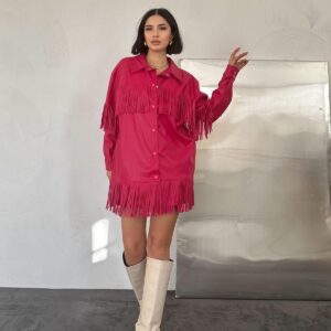 Tasseled Leather Shirt - Brand: Elisa - Women & Kids, Baby Clothes Wholesale - TheBS Women