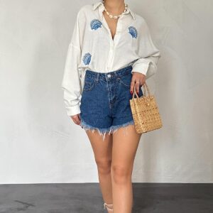 Shell Patterned Shirt - Brand: Elisa - Women & Kids, Baby Clothes Wholesale - TheBS Women