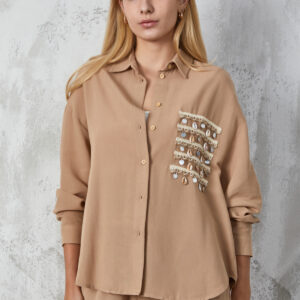 Oversize Linen Shirt WithAccessories - Brand: First Angels - Women & Kids, Baby Clothes Wholesale - TheBS Women