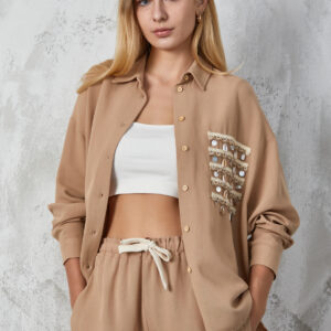 Oversize Linen Shirt WithAccessories - Brand: First Angels - Women & Kids, Baby Clothes Wholesale - TheBS Women