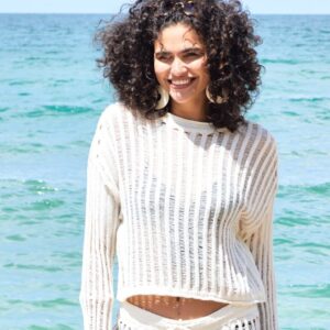 Natur Openwork Summer Knitwear Blouse - Brand: First Angels - Women & Kids, Baby Clothes Wholesale - TheBS Women