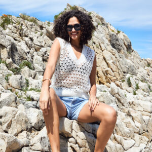 Natur Openwork Knitwear Sweater - Brand: First Angels - Women & Kids, Baby Clothes Wholesale - TheBS Women