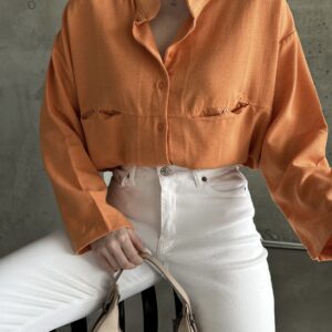 Oversize Linen Shirt - Brand: My Fashion - Women & Kids, Baby Clothes Wholesale - TheBS Women