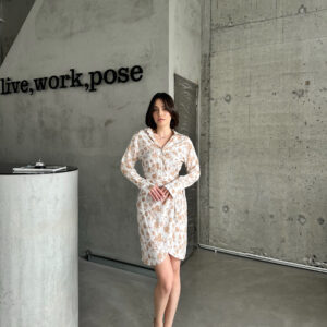 Tulip Pattern Shirt Collar Dress - Brand: My Fashion - Women & Kids, Baby Clothes Wholesale - TheBS Women