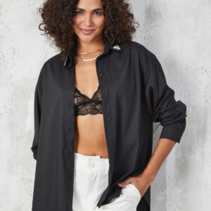 Collar Stone Detailed Shirt - Brand: First Angels - Women & Kids, Baby Clothes Wholesale - TheBS Women