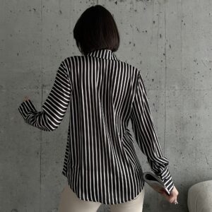 Striped Yorgo Satin Shirt - Brand: My Fashion - Women & Kids, Baby Clothes Wholesale - TheBS Women