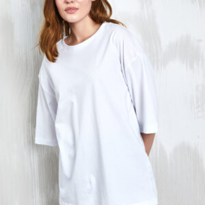 Oversize Basic Combed Cotton T-shirt 25358 - Brand: First Angels - Women & Kids, Baby Clothes Wholesale - TheBS Women