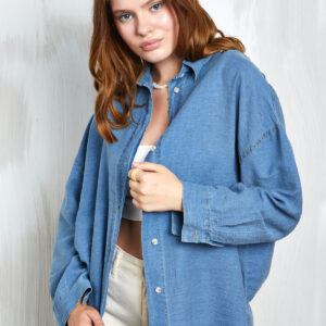 Denim Wide Cut Shirt - Brand: First Angels - Women & Kids, Baby Clothes Wholesale - TheBS Women