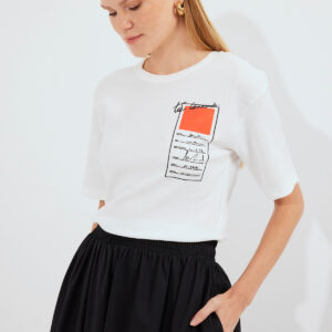 Printed Knitted Basic T-Shirt - Brand: Bigdart - Women & Kids, Baby Clothes Wholesale - TheBS Women