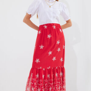 Patterned Chiffon Skirt - Brand: Bigdart - Women & Kids, Baby Clothes Wholesale - TheBS Women