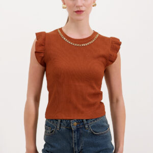 Knitted Blouse - Tan - Brand: Bigdart - Women & Kids, Baby Clothes Wholesale - TheBS Women