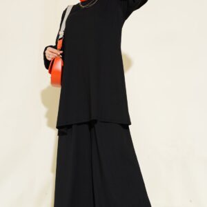 Black Tunic Trousers Bottom Top Set 6663 - Brand: Bigdart - Women & Kids, Baby Clothes Wholesale - TheBS Women