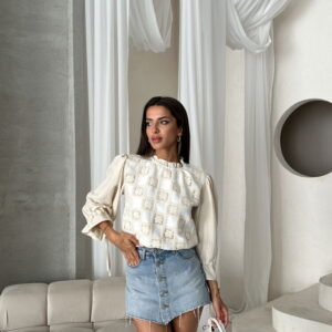 StoneLace Detailed Blouse - Brand: Topshow - Women & Kids, Baby Clothes Wholesale - TheBS Women