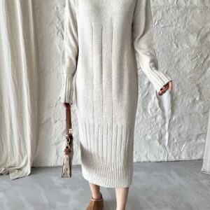 Mixed Ribbed Dress - Brand: My Fashion - Women & Kids, Baby Clothes Wholesale - TheBS Women