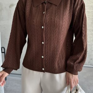 Arrow Pattern Buttoned Cardigan - Brand: My Fashion - Women & Kids, Baby Clothes Wholesale - TheBS Women