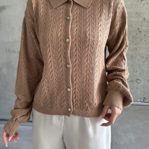 Arrow Pattern Buttoned Cardigan - Brand: My Fashion - Women & Kids, Baby Clothes Wholesale - TheBS Women