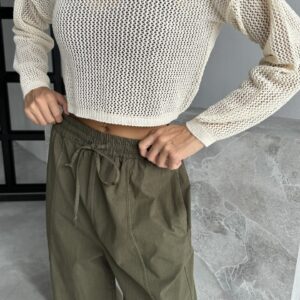 Crew Neck Openwork Knitwear - Brand: Cream Rouge - Women & Kids, Baby Clothes Wholesale - TheBS Women