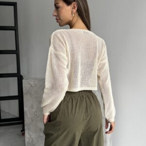 Crew Neck Openwork Knitwear - Brand: Cream Rouge - Women & Kids, Baby Clothes Wholesale - TheBS Women
