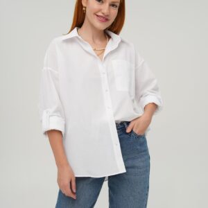 Single Pocket Wholesale Ecru Shirt - Brand: Lustrin - Women & Kids, Baby Clothes Wholesale - TheBS Women