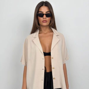 Jacket Collar Linen Shirt - Brand: Black Fashion - Women & Kids, Baby Clothes Wholesale - TheBS Women