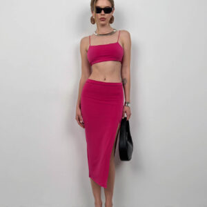 Halter Crop Slit Skirt Suit - Brand: Black Fashion - Women & Kids, Baby Clothes Wholesale - TheBS Women