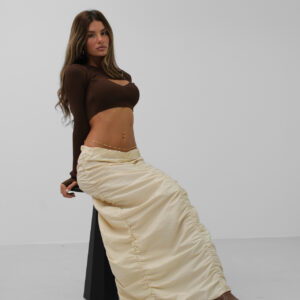 Ruffle Detail Maxi Skirt - Brand: Black Fashion - Women & Kids, Baby Clothes Wholesale - TheBS Women