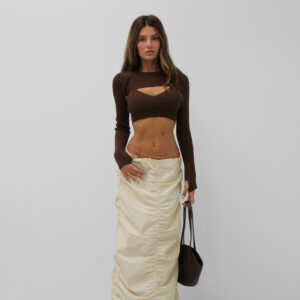 Ruffle Detail Maxi Skirt - Brand: Black Fashion - Women & Kids, Baby Clothes Wholesale - TheBS Women