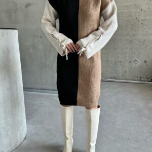 Two-Tone Raised Dress - Brand: My Fashion - Women & Kids, Baby Clothes Wholesale - TheBS Women