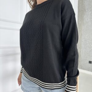 Striped Hair Knitted Sweater - Brand: My Fashion - Women & Kids, Baby Clothes Wholesale - TheBS Women