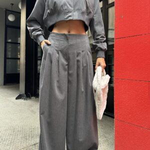 Polyviscose Pleated Oversize Trousers - Brand: First Angels - Women & Kids, Baby Clothes Wholesale - TheBS Women