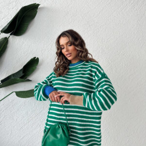 Tunic With Colorful Stripes On The Cuff - Brand: My Fashion - Women & Kids, Baby Clothes Wholesale - TheBS Women