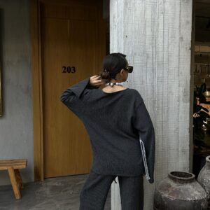 Crinkle Fabric Front Tie Oversize Kimono Blouse 28172 - Brand: First Angels - Women & Kids, Baby Clothes Wholesale - TheBS Women