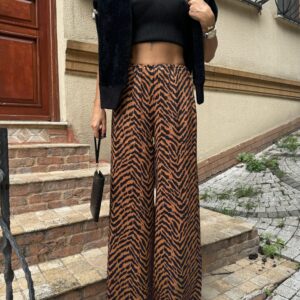 Satin Patterned Wide Leg Trousers - Brand: First Angels - Women & Kids, Baby Clothes Wholesale - TheBS Women