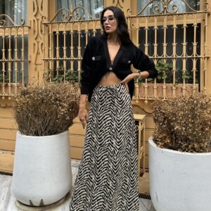 Flossy Satin Printed Skirt - Brand: First Angels - Women & Kids, Baby Clothes Wholesale - TheBS Women