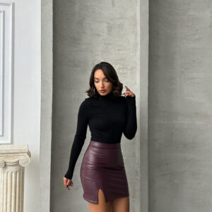 Above Knee Leather Skirt - Brand: Topshow - Women & Kids, Baby Clothes Wholesale - TheBS Women