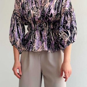 Elastic Waist Satin Shirt - Brand: Reyon - Women & Kids, Baby Clothes Wholesale - TheBS Women