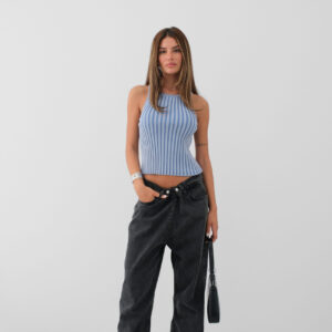 Ribbed Swim Neck Blouse - Brand: Black Fashion - Women & Kids, Baby Clothes Wholesale - TheBS Women