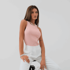 Ribbed Swim Neck Blouse - Brand: Black Fashion - Women & Kids, Baby Clothes Wholesale - TheBS Women