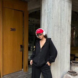 Zippered Hooded Oversize Sweatshirt Without Raising 28178 - Brand: First Angels - Women & Kids, Baby Clothes Wholesale - TheBS Women