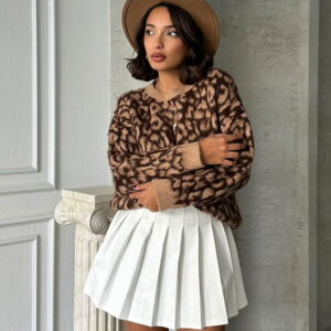 Leopard Knitted Blouse - Brand: Topshow - Women & Kids, Baby Clothes Wholesale - TheBS Women